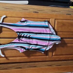 NO BOUNDARIES JUNIORS ONE PIECE SWIM SUIT SIZE XL (15-17)